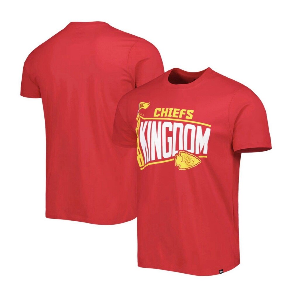 Size L - 47 Brand Kansas City Chiefs NFL Logo Regional Super Rival T-Shirt Red